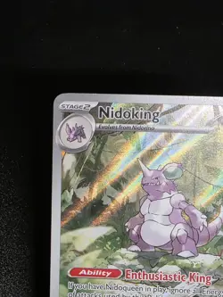 Pokemon Nidoking TCG Holo Illustration Rare Card 174/165 Scarlet & Violet-151 - Image 3