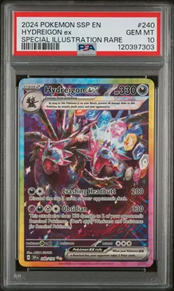 2024 POKEMON SSP EN-SURGING SPARKS SPECIAL ILLUSTRATION RARE HYDREIGON EX PSA 10 - Image 1
