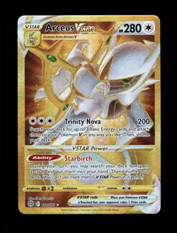 2022 POKEMON ARCEUS VSTAR 184/172 GOLD SECRET RARE BRILLIANT STARS TCG - Image 1