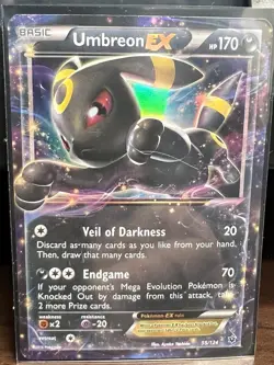 2016 Umbreon EX 55/124 Pokemon XY Fates Collide Full Art Holo Rare - Image 1