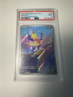 2025 POKEMON WHT EN-WHITE FLARE ILLUSTRATION RARE #133 MIENFOO PSA 9 - Image 1