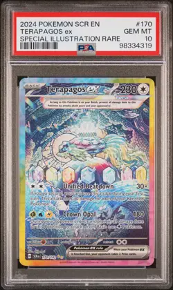 2024 POKEMON SCR EN-STELLAR CROWN SPECIAL ILLUSTRATION RARE TERAPAGOS EX PSA 10 - Image 1