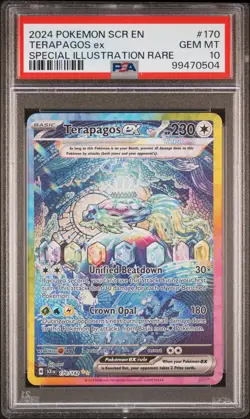 2024 POKEMON SCR EN-STELLAR CROWN SPECIAL ILLUSTRATION RARE TERAPAGOS EX PSA 10 - Image 1