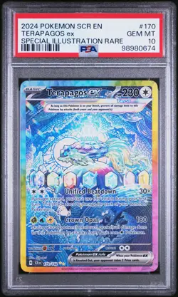 2024 POKEMON SCR EN-STELLAR CROWN SPECIAL ILLUSTRATION RARE TERAPAGOS EX PSA 10 - Image 1