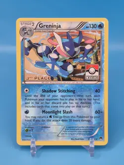 Pokemon TCG Greninja 40/122 Holo 3rd Place Pokemon League Stamp Promo LP - Image 1