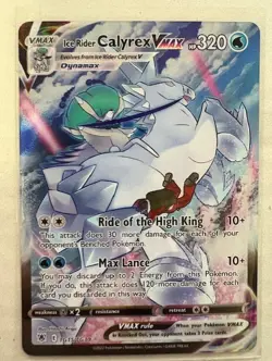 Pokemon TCG Pokemon Ice Rider Calyrex VMAX Ultra Rare Holo TG15/TG30 - Image 1