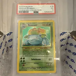 2002 Pokemon Legendary Collection Venusaur Holo PSA 6 #18 - Image 1