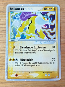 Pokemon TCG Raikou EX Magma vs Aqua Set 92/95 Rare Holo - Image 1