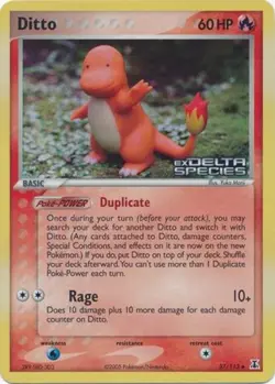 Ditto - 37/113 - Uncommon - Reverse Holo LP, English Pokemon EX Delta Species - Image 1