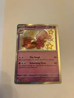 Tinkatuff - 166/091 Pokemon TCG SV: Paldean Fates Shiny Rare Holo 2024 - Image 1