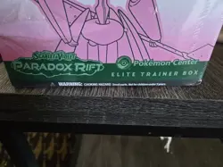 Paradox Rift Pokemon Center ETB Iron Valiant Sealed With A Tear In The Front - Image 4