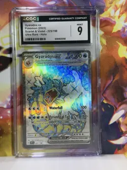 CGC 9 MINT Pokemon Scarlet Violet 225 GYARADOS EX Secret Ultra Rare - Image 1