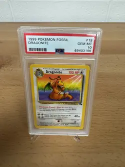 1999 Pokemon Fossil Dragonite #19 - PSA Gem Mint 10 WOTC - Image 1