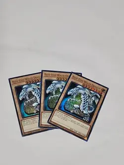 YUGIOH BLUE-EYES WHITE DRAGON LC01-EN004 ULTRA X3 Playset NM - Image 1