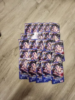 (Lot of 25) One Piece OP-14 Sleeved Booster Packs - The Azure Sea's Seven SEALED - Image 1