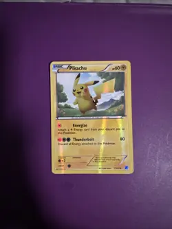 Pokemon Pikachu 2011 Black & White Holo Secret Rare Card #115/114 - Image 1