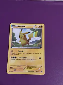 Pokemon Pikachu 2011 Black & White Holo Secret Rare Card #115/114 - Image 2