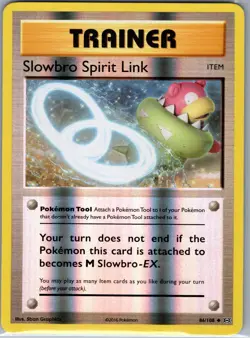 Slowbro Spirit Link 86/108 Reverse Holo XY - Evolutions - Pokemon Card - NM - Image 1
