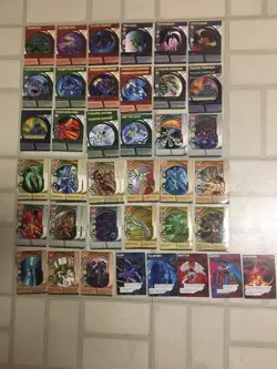 Bakugan Battle Brawlers Gaming Cards - Lot of 44 Used Magnetic & Non-Mag Cards - Image 1