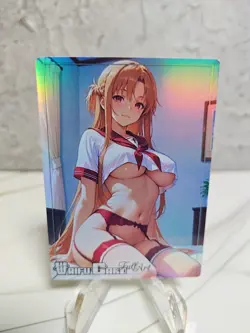 Asuna Trading Card Waifu Goddess Story Anime Girl holo Karte Manga Full Art - Image 1