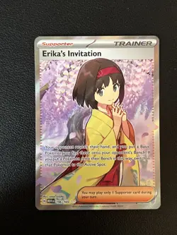 Pokemon Card Erika's Invitation 196/165 Ultra Rare Scarlet & Violet 151 English - Image 1