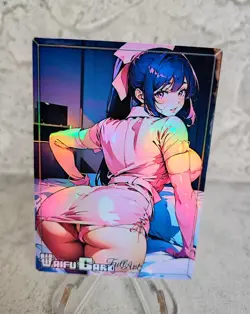 Akeno Himejima Trading Card Waifu Goddess Story Anime Girl holo Karte Manga Full - Image 1