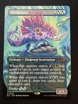 Wistfulness - BORDERLESS - MTG #296 - Lorwyn Eclipsed - Near Mint / NM - Image 1