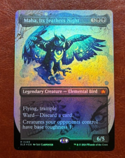 1x NM FOIL BORDERLESS Maha, Its Feathers Night - 0289 M BLB - MTG Magic x1 - Image 1