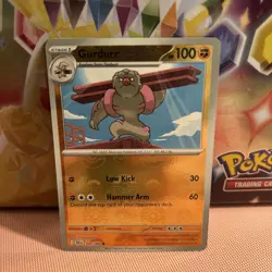 Gurdurr 048/086 Common PokeBall Holo Near Mint Condition Black Bolt - Image 1