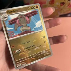Gurdurr 048/086 Common PokeBall Holo Near Mint Condition Black Bolt - Image 3