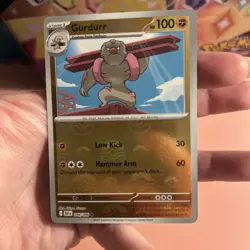 Gurdurr 048/086 Common PokeBall Holo Near Mint Condition Black Bolt - Image 4