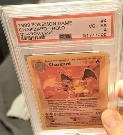 1999 Pokemon Game Charizard - Holo Shadowless PSA VG-EX 4 - Image 3