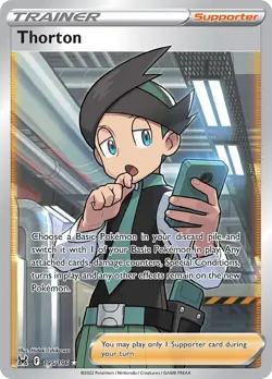 Thorton - 195/196 - Lost Origin Full Art - NM - Pokemon - Read Desc. - Image 1