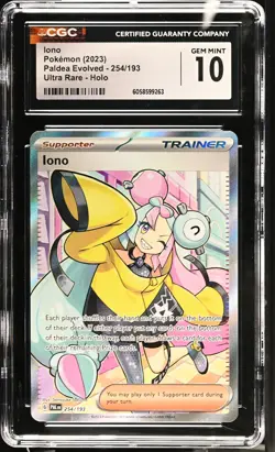 IONO Paldea Evolved Holo Rare #254 CGC 10 Pokemon [Nostalgium] - Image 1