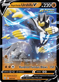 Single Strike Urshifu V 087/163 Ultra Rare Battle Styles Pokemon TCG Near Mint - Image 1