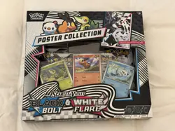 Pokemon TCG SV 10.5 Black Bolt & White Flare Unova Poster Collection Box Sealed - Image 1