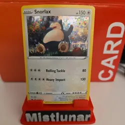 Pokemon Snorlax 140/202 Sword & Shield Cosmos Holo Rare NM - Image 2