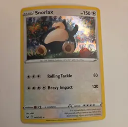 Pokemon Snorlax 140/202 Sword & Shield Cosmos Holo Rare NM - Image 4
