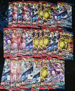 Pokemon Sword & Shield: Battle Styles Booster Packs - Lot of 27 (Factory Sealed) 820650808197 - Image 1