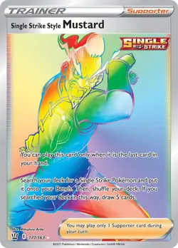 Single Strike Style Mustard - 177/163 - Battle Styles - NM - Pokemon - Read Desc - Image 1