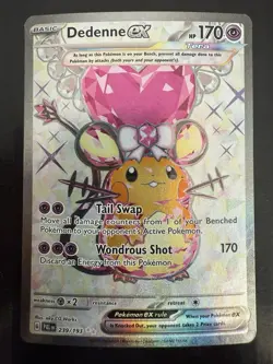 Pokemon Dedenne EX 239/193 Paldea Evolved Ultra Rare Full Art Holo (NM) - Image 1