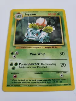 Pokemon TCG Ivysaur Base Set 30/102 Regular Unlimited Uncommon - Image 1