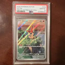 PSA 10 Victini Illustration Rare #208 2025 Pokemon Black Star Promo Gem Mint - Image 1