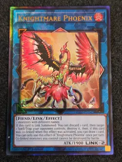 Yugioh Knightmare Phoenix RA03-EN042 Prismatic Ultimate Rare 1st Ed NM - Image 1