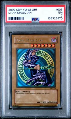 2002 YU-GI-OH! STARTER DECK: YUGI #006 DARK MAGICIAN PSA 7 - Image 1