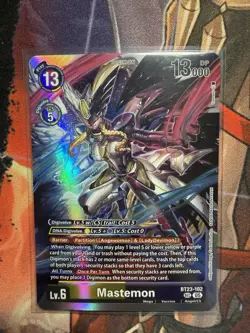 Bandai Digimon Card Game Mastemon DNA Digivolve SEC Foil BT23-102 - Image 1
