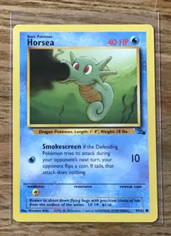 Horsea Fossil Set 49/62 Pokemon Card NM/EX - Image 1