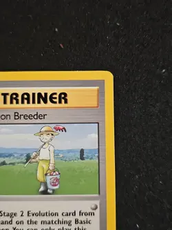 Pokemon Breeder Trainer Card 076/102 Base Set Regular Pokemon TCG LP - Image 3