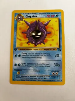 Cloyster Fossil 1st Edition 32/62 WOTC Vintage 1999 Pokemon Card - Image 1