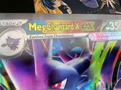 Pokemon Mega Charizard Gengar Ex Lenticular Phantasmal Flames Promo Jumbo Card - Image 2